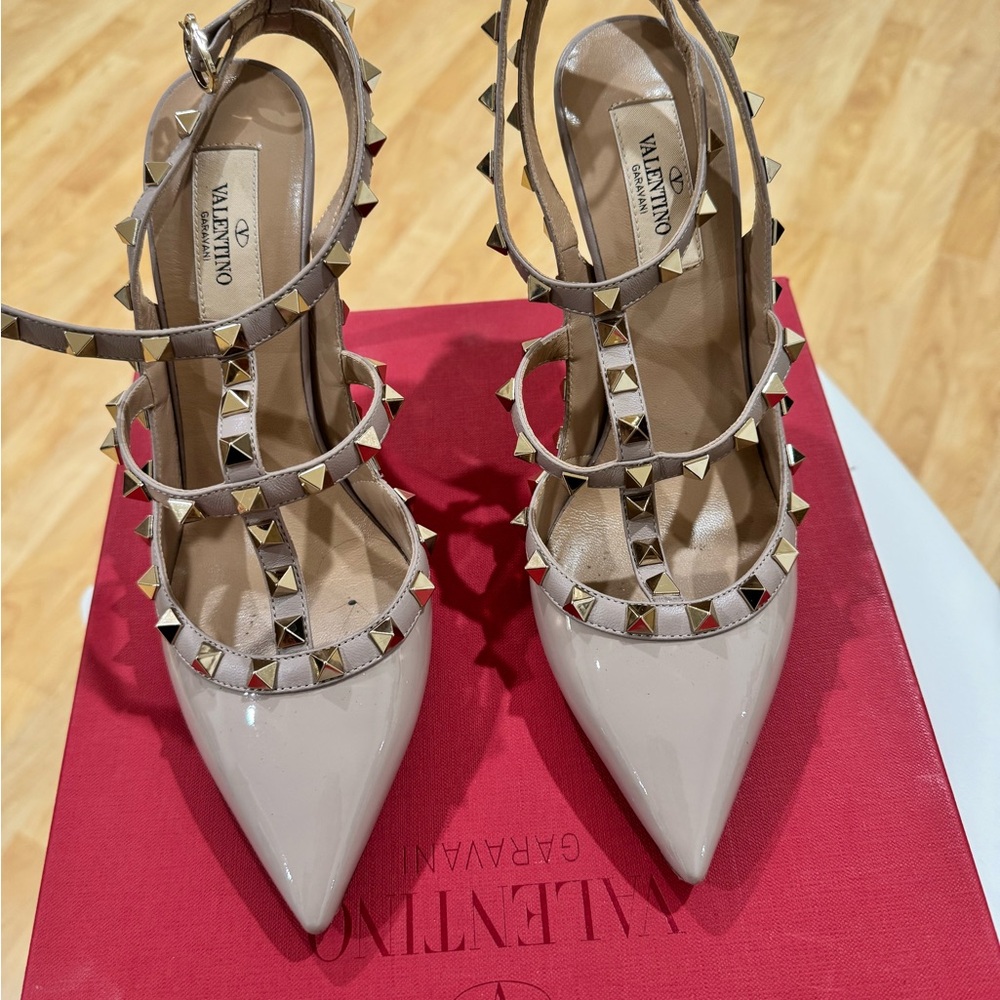 Valentino Women's Studded Beige Heels size 38.5